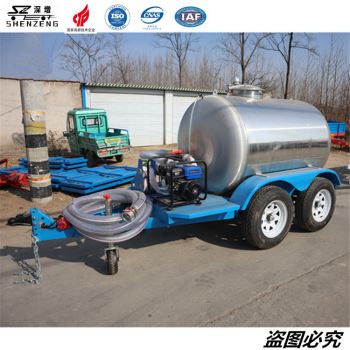 2000升不锈钢水罐拖车