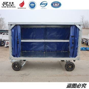 双层镀锌行李拖车
