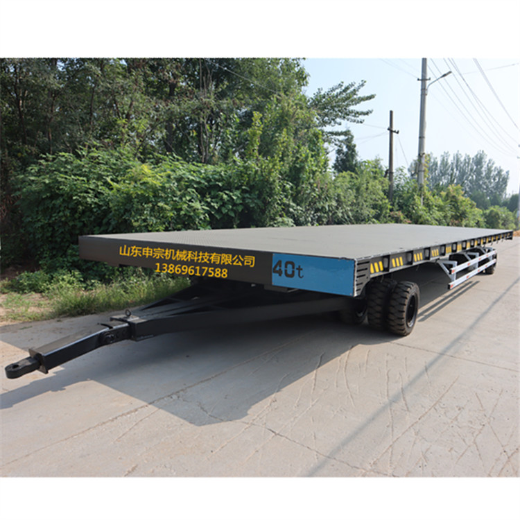 40吨同轨迹双向牵引平板拖车 