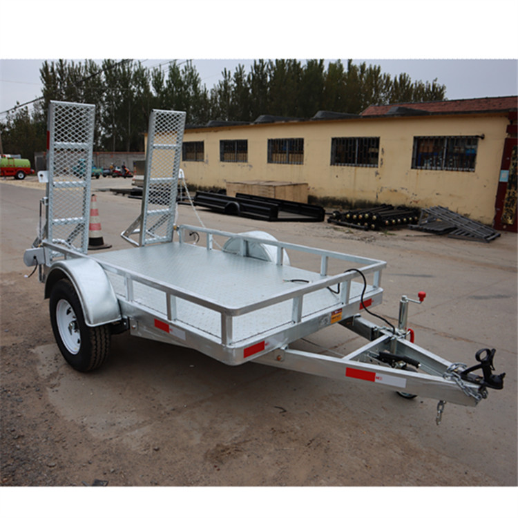 1.5吨热镀锌挖掘机拖车 