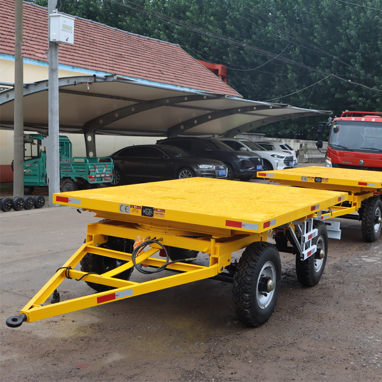 4吨左右侧卸平板拖车 